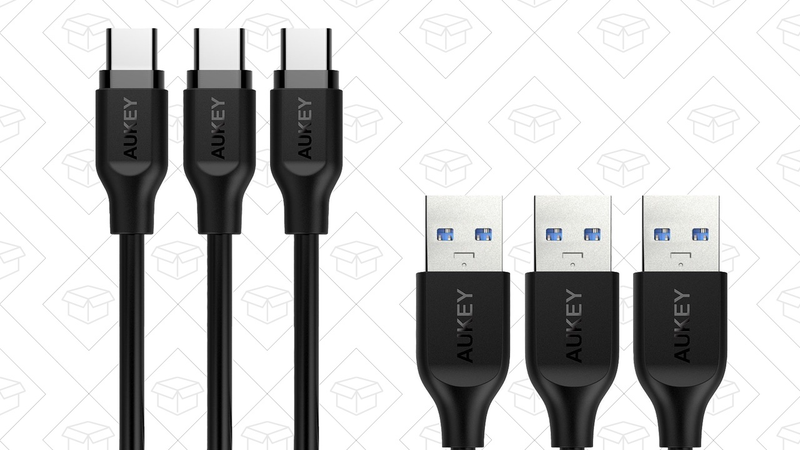 Aukey 3-Pack USB-C Cables, $9 with code XUOO3DFQ | 5-Pack, $14